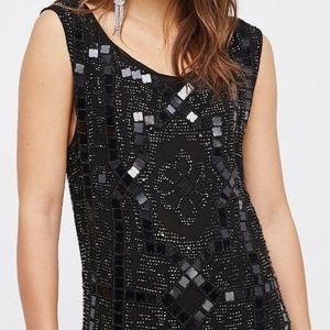 Free People "Speak Easy" Deco Mini Dress size  0/ XS